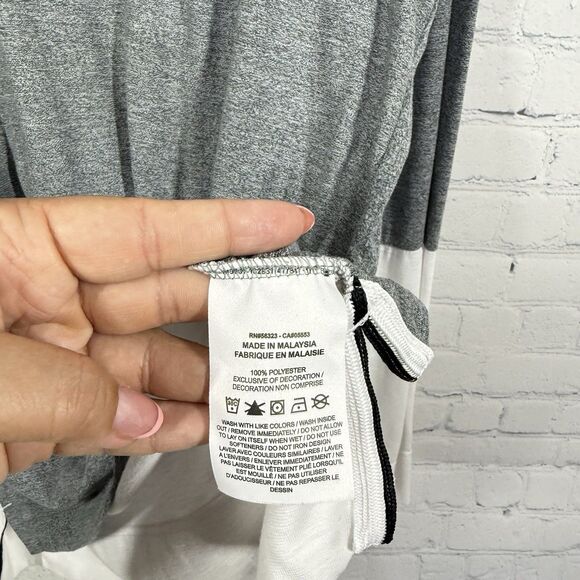 Nike Spartan Long Sleeve Shirt Men Large Gray White Layered Streetwear Dri Fit - Picture 5 of 10